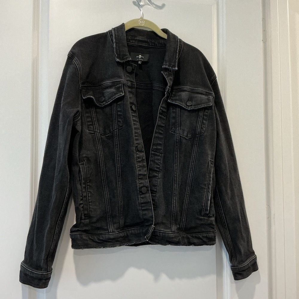 7 For All Mankind Men’s Black Denim Jacket